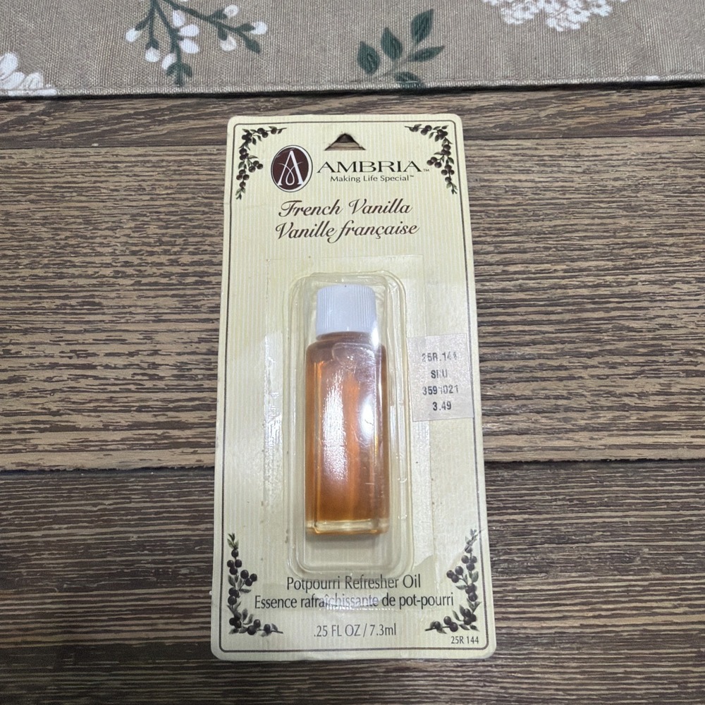 Potpourri Refresher‎ Oil .25 oz French Vanilla Room Perfume Ambria  USA Vtg.